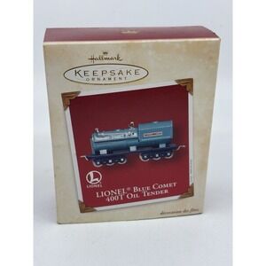 Train Ornament 2002 Hallmark Keepsake Lionel Blue Comet 400T Oil Tender NIB